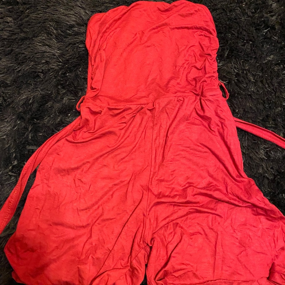 Red never worn romper